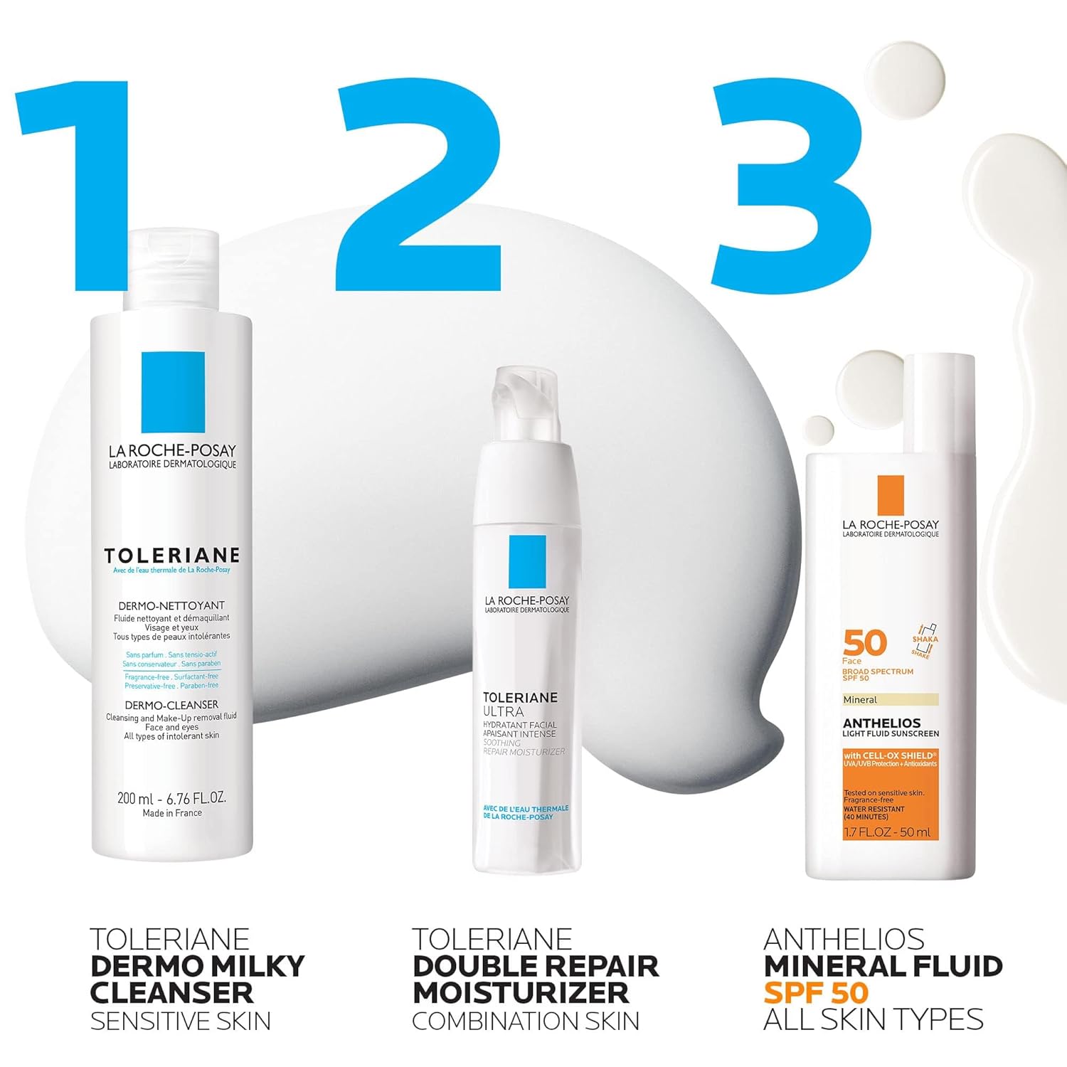 La_Roche-Posay_Toleriane_Dermo_Facial_Cleanser_for_Face_&_Eyes,_Gentle_Face_Wash_and_Makeup_Remover,_Milky_Texture,_Fragrance_Free,_Preservative_Free