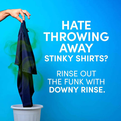 Downy Rinse Laundry Odor Remover, Cool Cotton Scent, Fabric Softener And Laundry Odor Removal Rinse, Fights Odors At The Source, HE Compatible