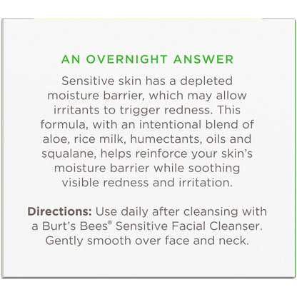 Burt's_Bees_Calming_Night_Cream_With_Aloe_and_Rice_Milk,_Face_Moisturizer_For_Sensitive_Skin_Infuses_Skin_With_Moisture_While_You_Sleep,_98.8_Percent_Natural_Origin_Skin_Care,_1.8_oz._Tub