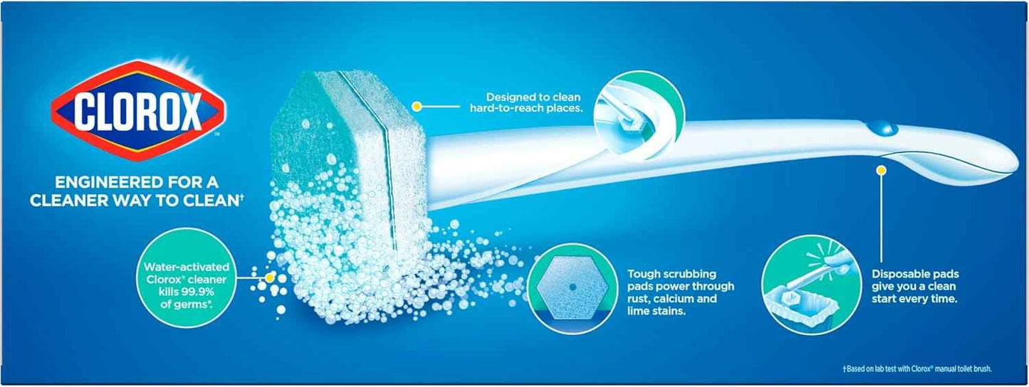 Clorox ToiletWand Toilet Cleaner Refills, Toilet brush, Rainforest Rush, 10 Ct
