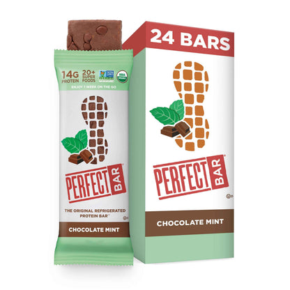 Perfect Bar Protein Bars, Gluten Free, Made with Organic Honey, Cookie Dough Texture, Refrigerated
