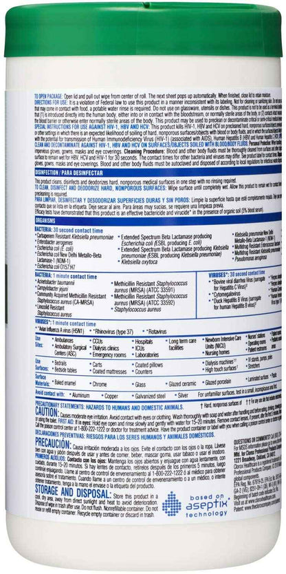 Clorox Healthcare Hydrogen Peroxide Cleaner Disinfectant Wipes