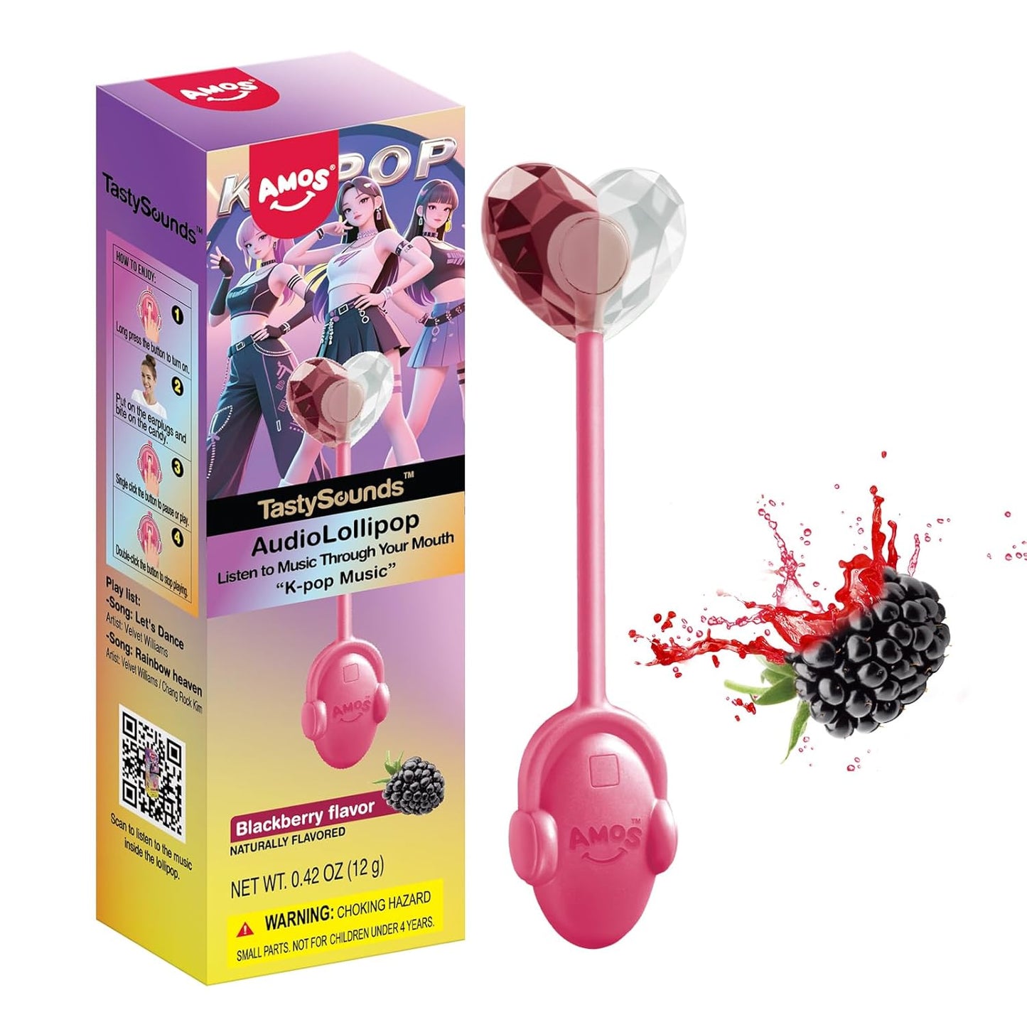 Amos_Music_Lollipop_Candy,_Audio_Singing_Lollipop,_Individually_Wrapped_Natural_blackberry_Flavor_(1_Pack)