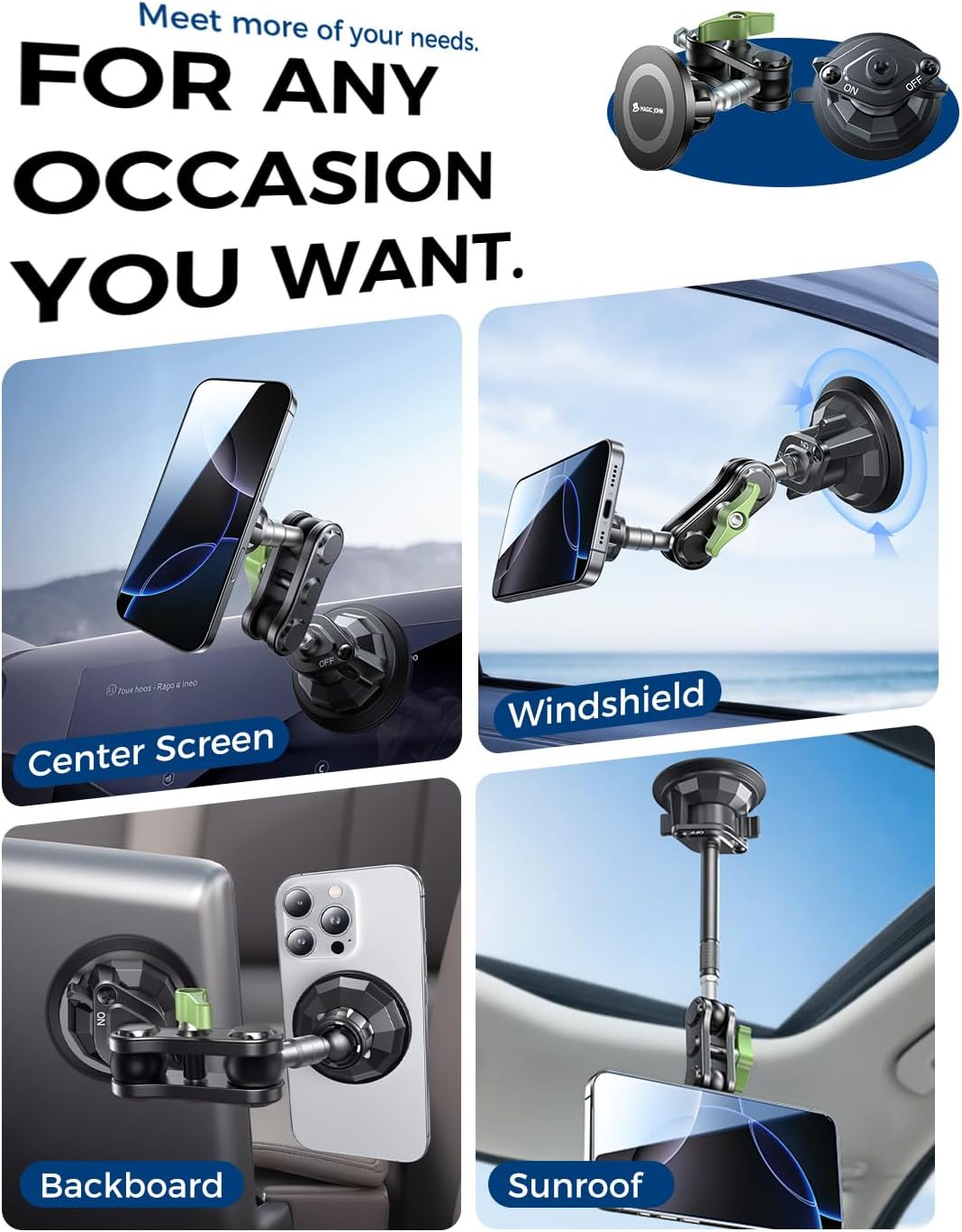 MAGIC_JOHN_Magnetic_Car_Phone_Holder_[Strong_Suction&Strong_Magnetic]_360°_Adjustable_Car_Phone_Mount_for_Windshield,_Ultra-Durable_Metal,_Suction_Cup_Car_Phone_Mount_for_iPhone_Samsung_All_Smartphone