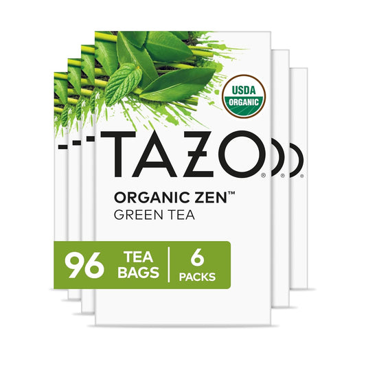 TAZO_Organic_Zen_Green_Tea_Bags,_Caffeine_Free_Tea_with_Refreshing_Lemongrass_&_Spearmint,_96_Total_Tea_Bags_(16ct_-_Pack_of_6)
