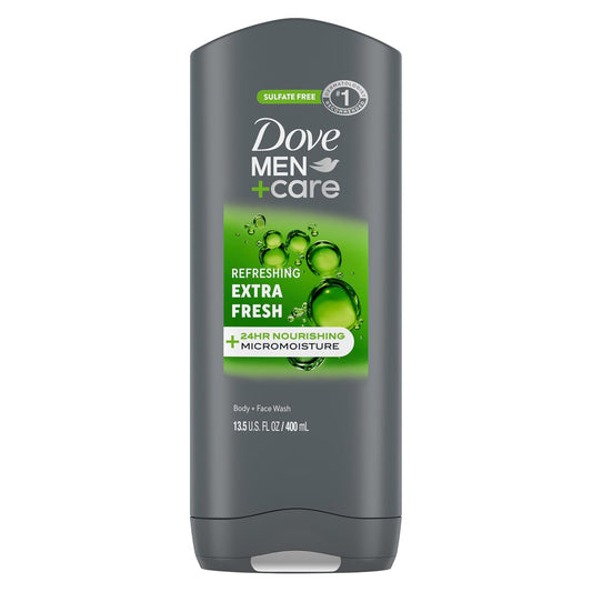 DOVE_Men_+_Care_Body_Wash_and_Face_for_Fresh,_Healthy-Feeling_Skin_Extra_Fresh_Cleanser_That_Effectively_Washes_Away_Bacteria_While_Nourishing_Your_13.5_oz