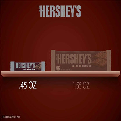 HERSHEY'S Milk Chocolate Snack Size, Candy Bars, 11.25 oz