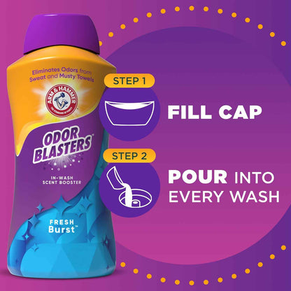 ARM & HAMMER Odor Blasters In-Wash Scent Booster, Laundry Scent Booster Fresh Burst Scent
