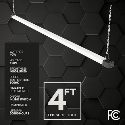 Quarterback_4FT_LED_Shop_Light_40W_Strip_Work_Compact_Slim_with_Inline_Switch_Daylight_White_5000K_for_Garage_Workshop_Basement