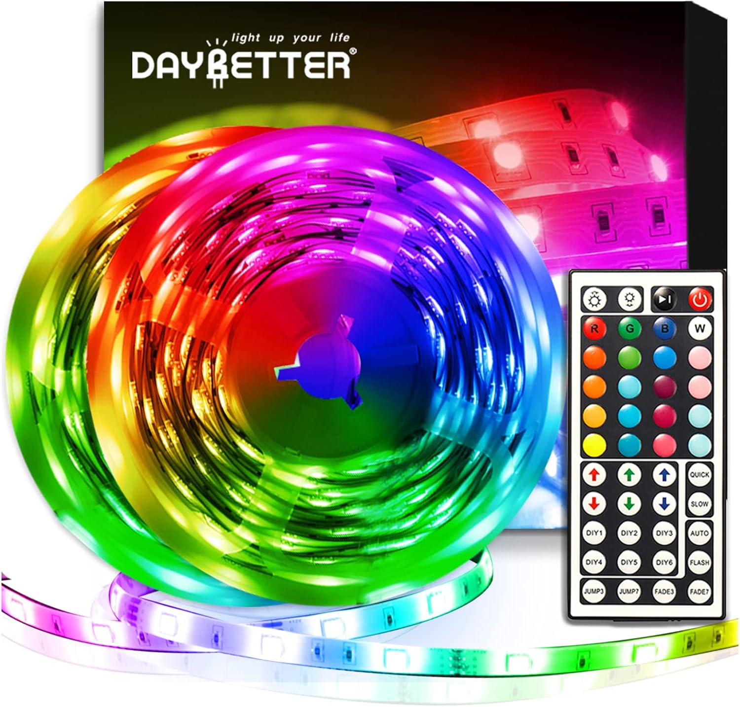 DAYBETTER_Led_Strip_Lights_16.4ft/32.8ft/50ft/100ft/200ft_Kit_with_Remote_and_Power_Supply_Color_Changing