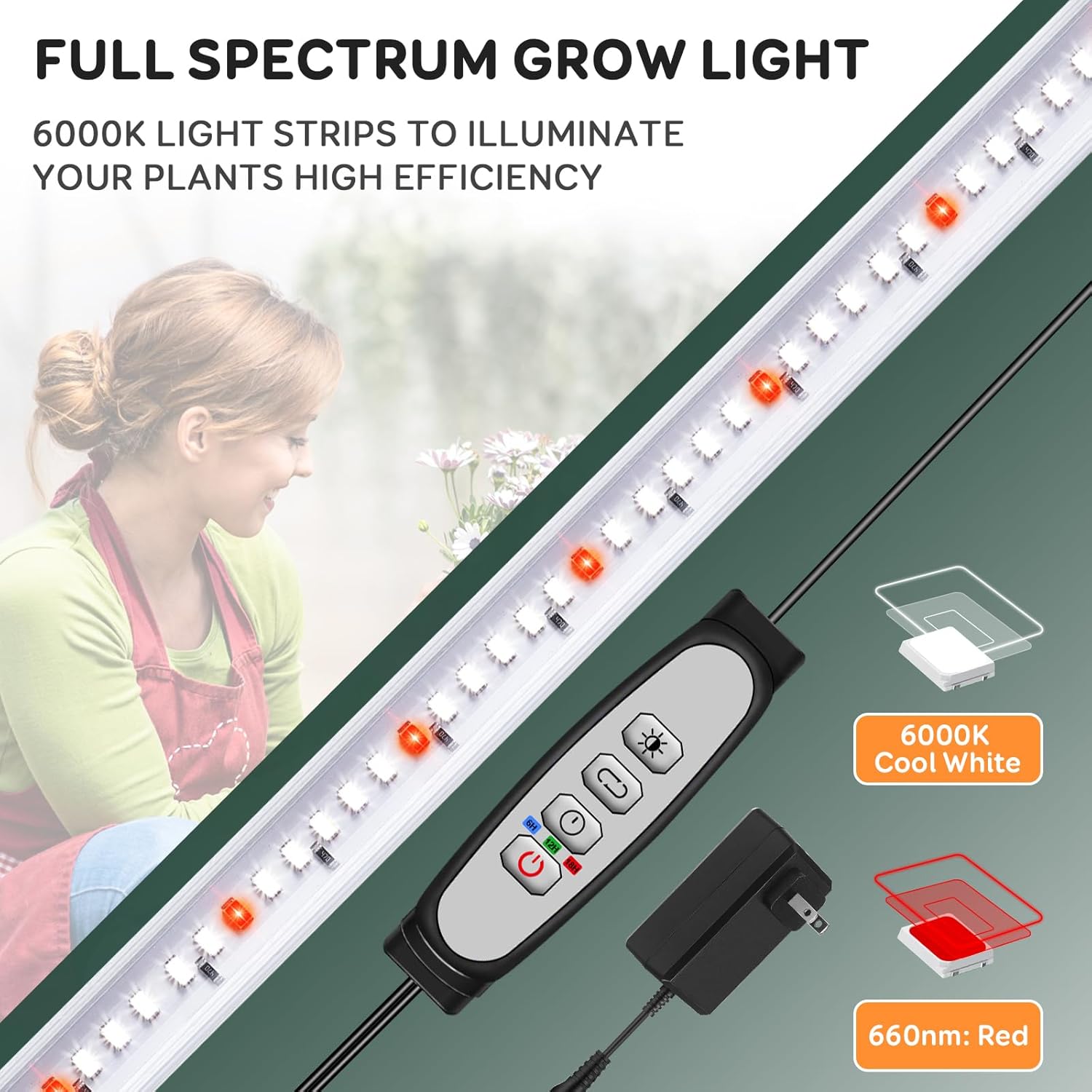 16''_2/4/6_Bars_Grow_Light_Strips_for_Indoor_Plants_with_Auto_ON/Off_Timer_6/12/18H,_5_Dimmable_Levels_for_Shelves_Plant_Growing(Pack_1)