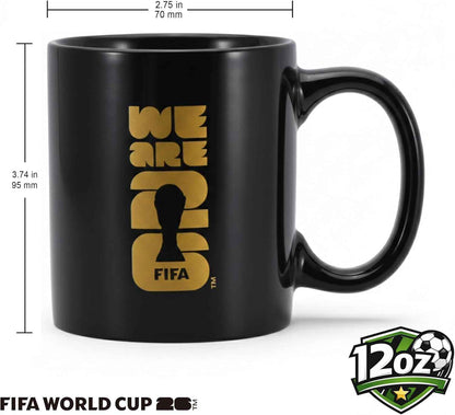 Official FIFA World Cup 2026 Edition - 12oz Ceramic Mug - Etched FIFA Emblem - Collector’s Souvenir - Perfect for Home, Office, Enjoying a Hot Latte, Coffee, Mocha, or Tea in the Kitchen