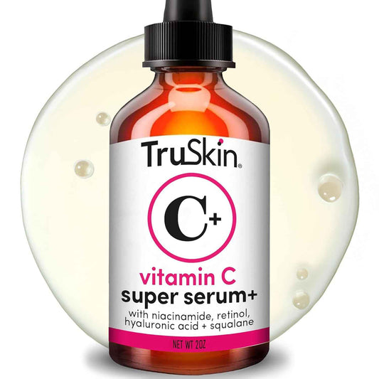 TruSkin Vitamin C Super Serum for Face - Five Skin Benefits in One Serum with Vitamin C, Retinol, Niacinamide, Hyaluronic Acid & Squalane - Brighten, Firm & Smooth the Look of Skin