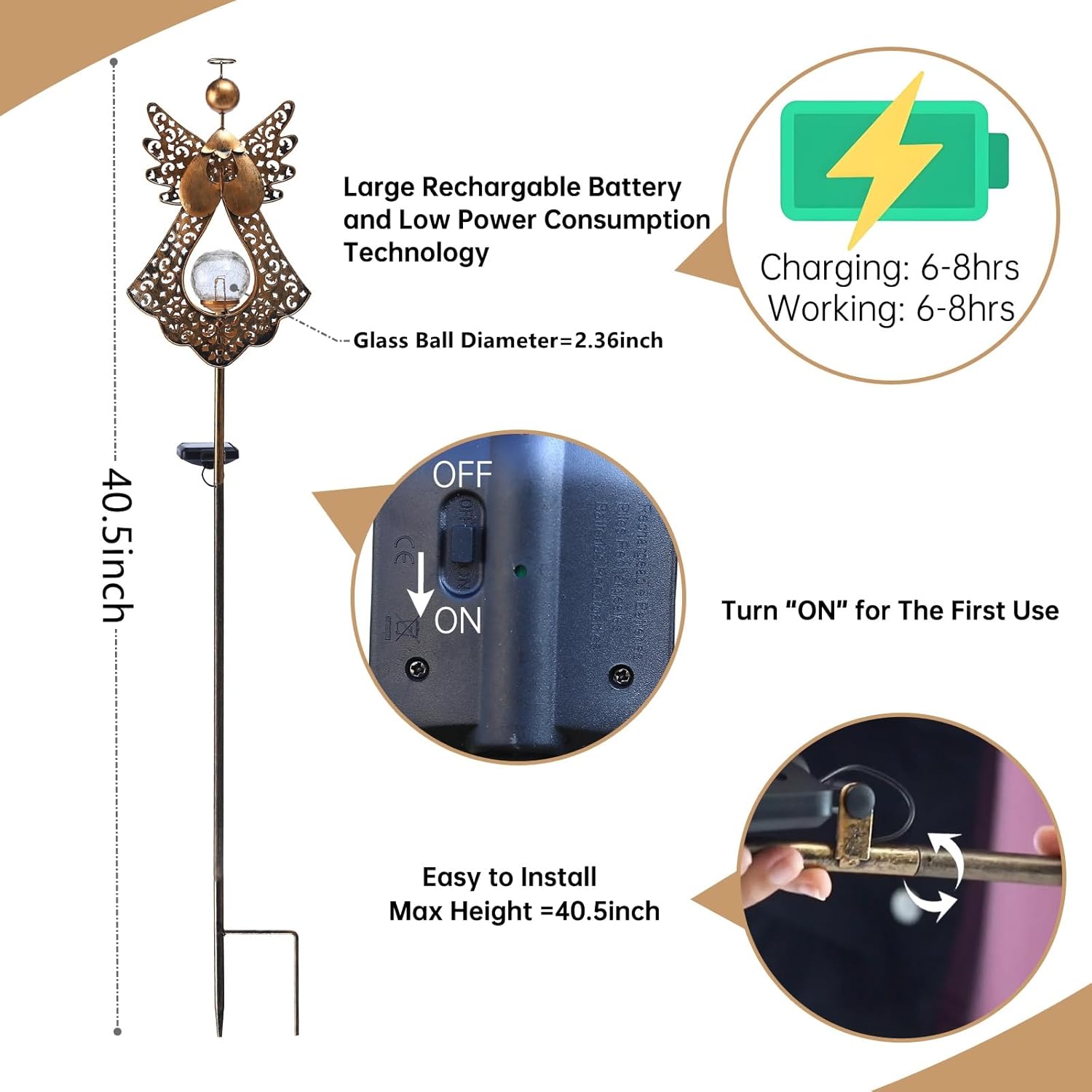 Starryfill_Angel_Stake_Solar_Lights_with_Crackle_Glass_Globe_Waterproof_Warm_White_LED,_40.5_inches_Height_Metal_Bronze_Stake_Garden_Patio_Art_Decor,_Memorial_Gift_for_Mom_Women_or_Friends