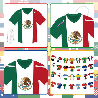 World_Cup_Soccer_Jersey_Bunting_42_Jersey-Shaped_Pennant_Banner,_Game_Day_Decorations,_Soccer_Fan_Garland_for_World_Cup_Party,_Soccer_Birthday,_Tailgate,_BBQ,_Man_Cave,_Outdoor_Sports_Events