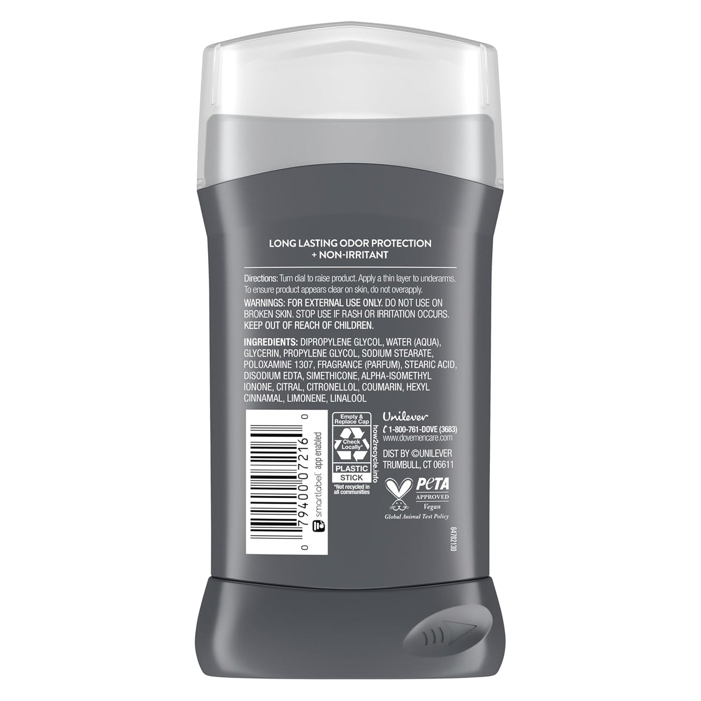 DOVE_MEN_+_CARE_Deodorant_Stick_for_Men_Clean_Comfort_4_Count_Aluminum_Free_72-Hour_Odor_Protection_Mens_Deodorant_with_1/4_Moisturizing_Cream_3_oz_(Pack_of_4)