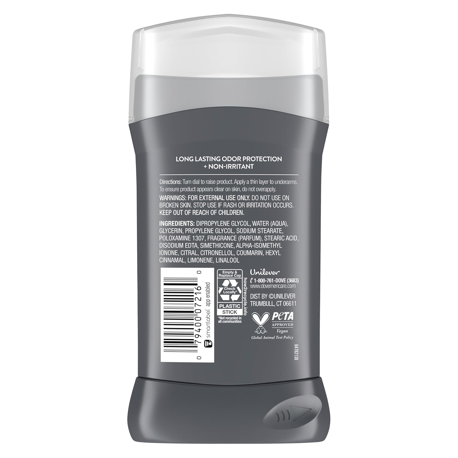 DOVE_MEN_+_CARE_Deodorant_Stick_for_Men_Clean_Comfort_4_Count_Aluminum_Free_72-Hour_Odor_Protection_Mens_Deodorant_with_1/4_Moisturizing_Cream_3_oz_(Pack_of_4)