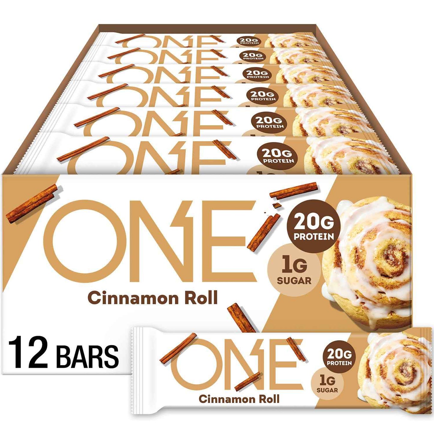 ONE Protein Bars, Gluten Free with 20g Protein and 1g Sugar, Pantry Staples, 2.12 oz