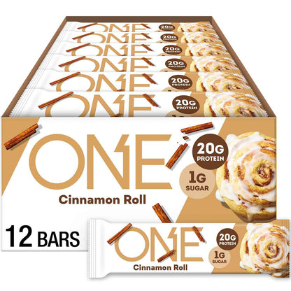 ONE Protein Bars, Gluten Free with 20g Protein and 1g Sugar, Pantry Staples, 2.12 oz