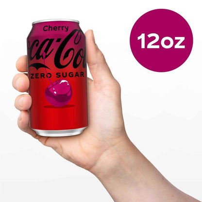 Coca-Cola Cherry Zero Soda | Zero Sugar Cherry Vanilla, 12 Fl Oz (pack of 12)