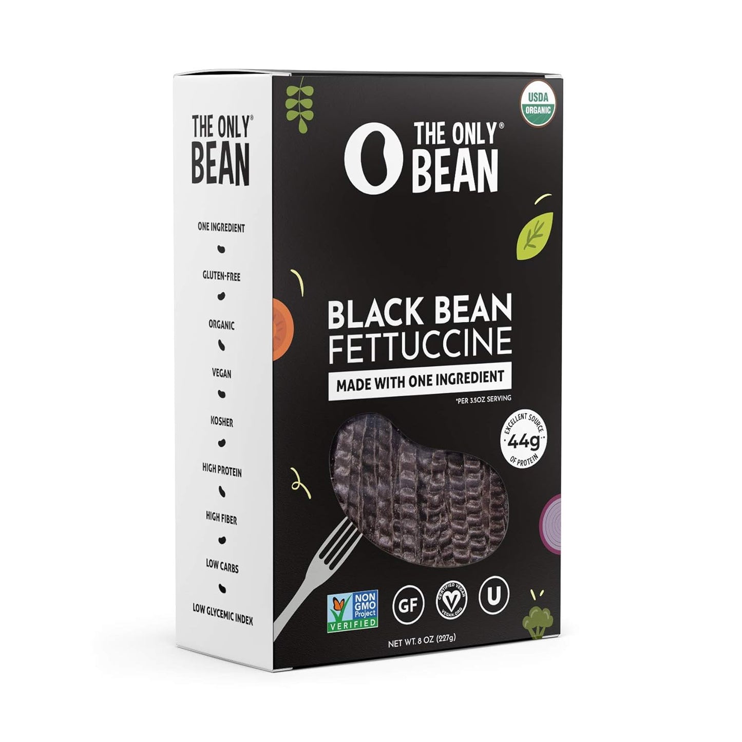 The_Only_Bean_-_Organic_Black_Bean_Fettuccine_Pasta_-_High_Protein,_Keto_Friendly,_Gluten-Free,_Vegan,_Non-GMO,_Kosher,_Low_Carb,_Plant-Based_Bean_Noodles_-_8_oz_(1_Pack)