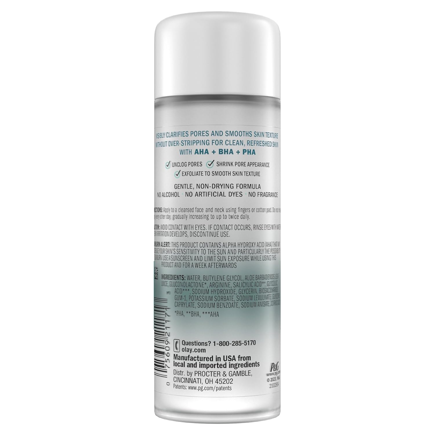Olay_Gentle_Exfoliating_Toner,_Fragrance_Free,_4.1_fl_oz,_Pore_Treatment_Face_Cleanser_Unclogs_and_Diminishes_the_Appearance_of_Pores
