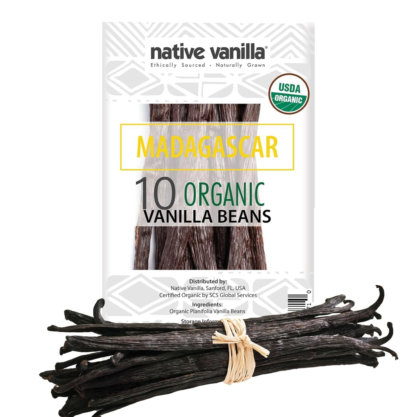 10_Organic_Madagascar_Vanilla_Beans_-_Gourmet_Grade_A_Premium_Vanilla_Pods_-_For_Vanilla_Extract_&_Baking_-_For_Cooking,_Desserts_&_More_-_100%_Vegan_&_Kosher_-_Non-GMO_&_Gluten-Free_-_Native_Vanilla
