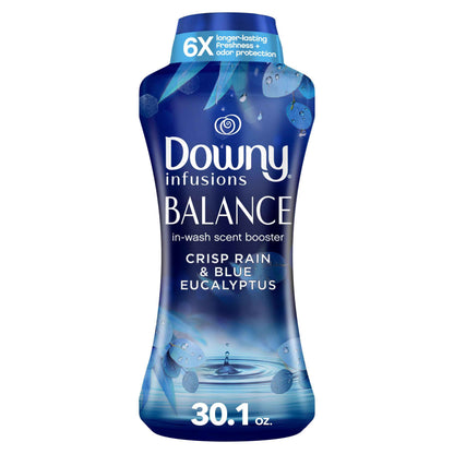 Downy Balance In-Wash Laundry Scent Booster Beads, Crisp Rain and Blue Eucalyptus scent, laundry scent beads, Long-lasting Freshness