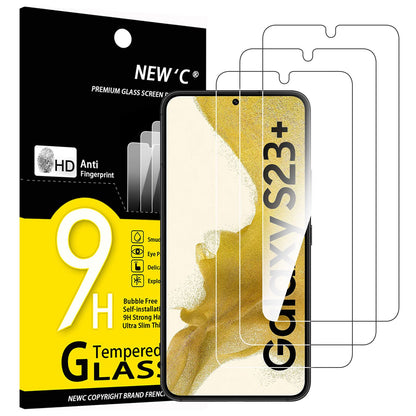 NEW&amp;#39;C 3 Pack Designed for Samsung Galaxy S23 Plus / S23+ Screen Protector Tempered Glass, Anti Scratch, Bubble Free, Ultra Resistant