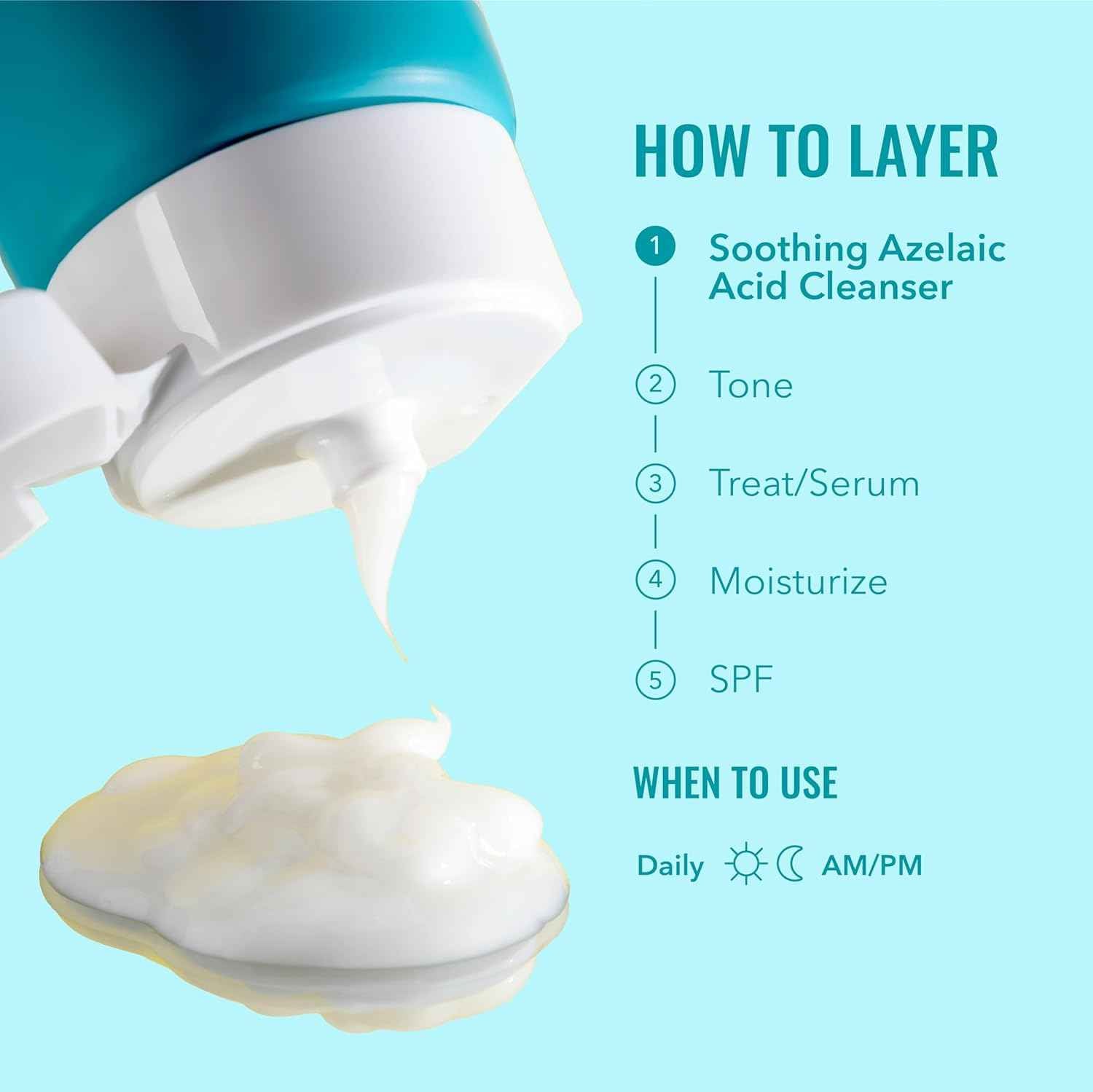 Good Molecules Soothing Azelaic Acid Cleanser – Gentle Creamy Non-Foaming Face Wash for Oily & Sensitive Skin – Vegan & Fragrance-Free – 120 ml