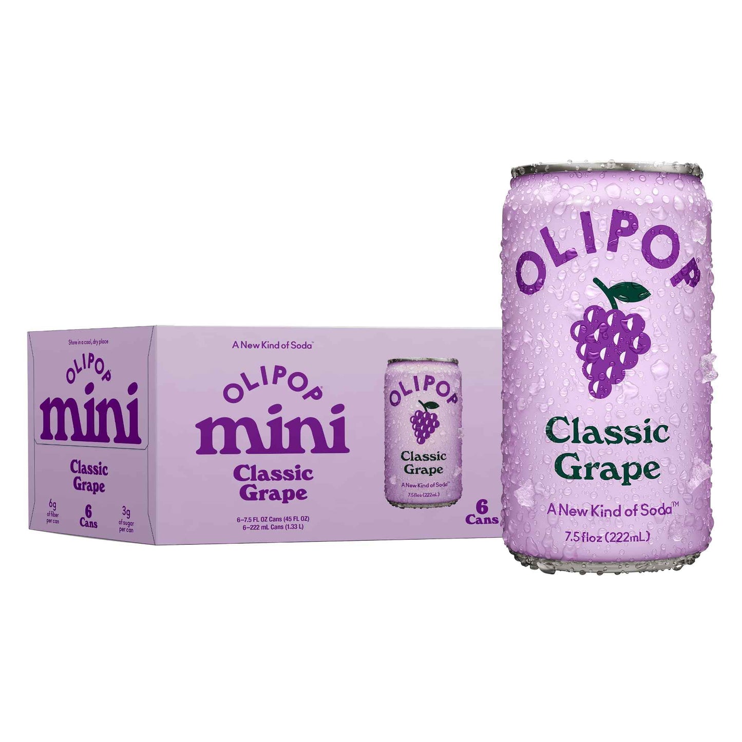 OLIPOP Minis Prebiotic Soda Pop, Pantry Pack Packed with Prebiotics, Fiber, and Botanicals, Gluten Free, GMO Free