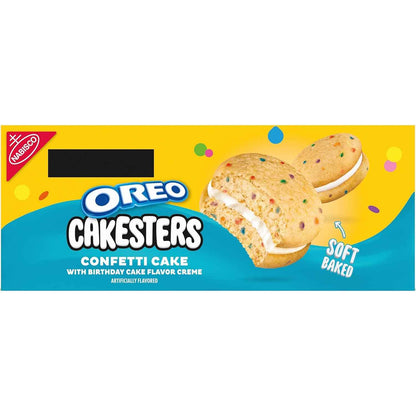 OREO Cakesters Confetti Cake Soft Snack Cakes, 5-2.02 oz Snack Packs
