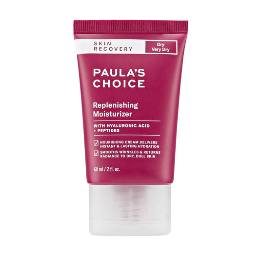 Paula's Choice SKIN RECOVERY Replenishing Face Moisturizer Cream, Daily Facial Moisturizer with Hyaluronic Acid, & Peptides, Face Lotion for Dry, Sensitive Skin, Fragrance-Free, 2oz