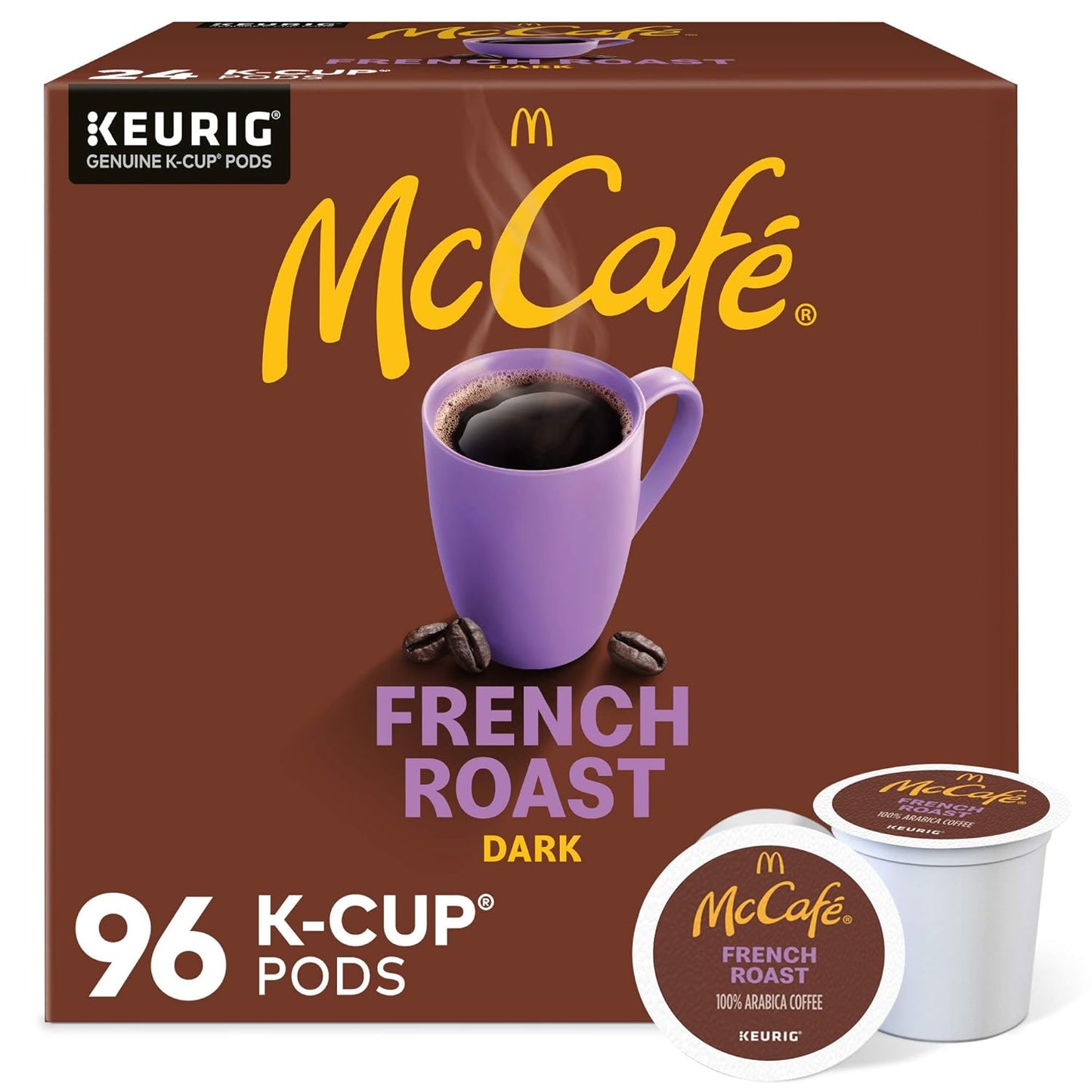 McCafe_French_Roast,_Single_Serve_Coffee_Keurig_K-Cup_Pods,_Dark_Roast,_96_Count_(4_Packs_of_24)