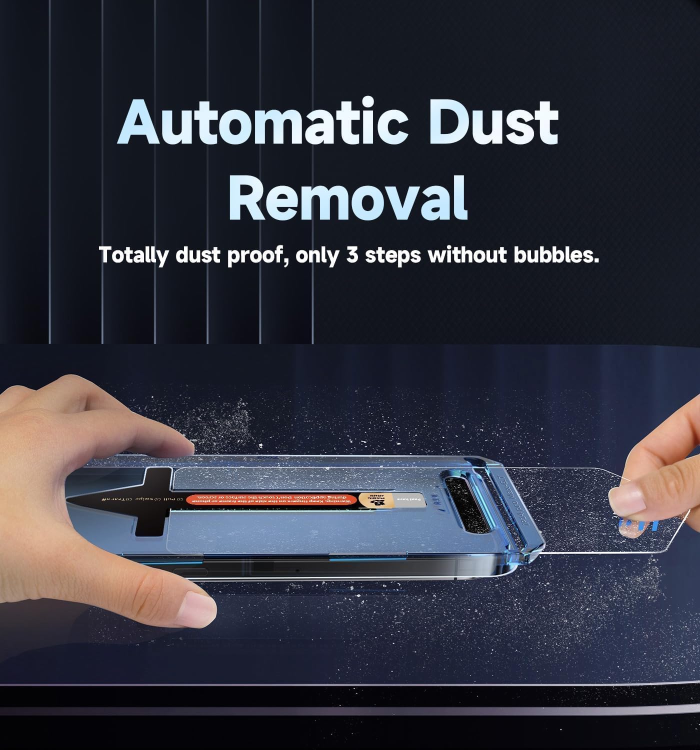 MAGIC_JOHN_2_Pack_for_iPhone_13/14&_iPhone_13_Pro_6.1_inch_Tempered_Glass_Screen_Protector,_Auto_Dust-Elimination,_Bubble_Free,_HD_Clear,_Easy_Installation