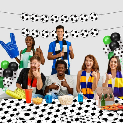QIYANPAX_4_Pieces_Soccer_Tablecloths_-_Soccer_Birthday_Party_Decorations_Soccer_Table_Cloth_Soccer_Tablecloth_Plastic_Table_Cover_for_Sports_Soccer_Theme_Party_Decorations,_54_x_108_Inch