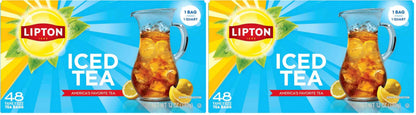 Lipton Unsweetened Iced Tea Bags, Family Size Zero Calories, 48 Tea Bags