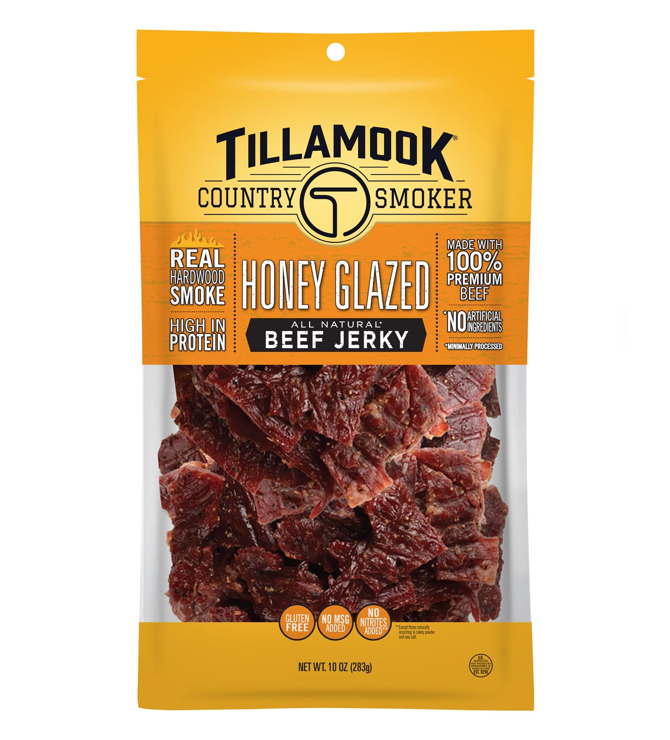 Tillamook_Country_Smoker_Real_Hardwood_Smoked_Beef_Jerky,_Honey_Glazed,_10_Ounce