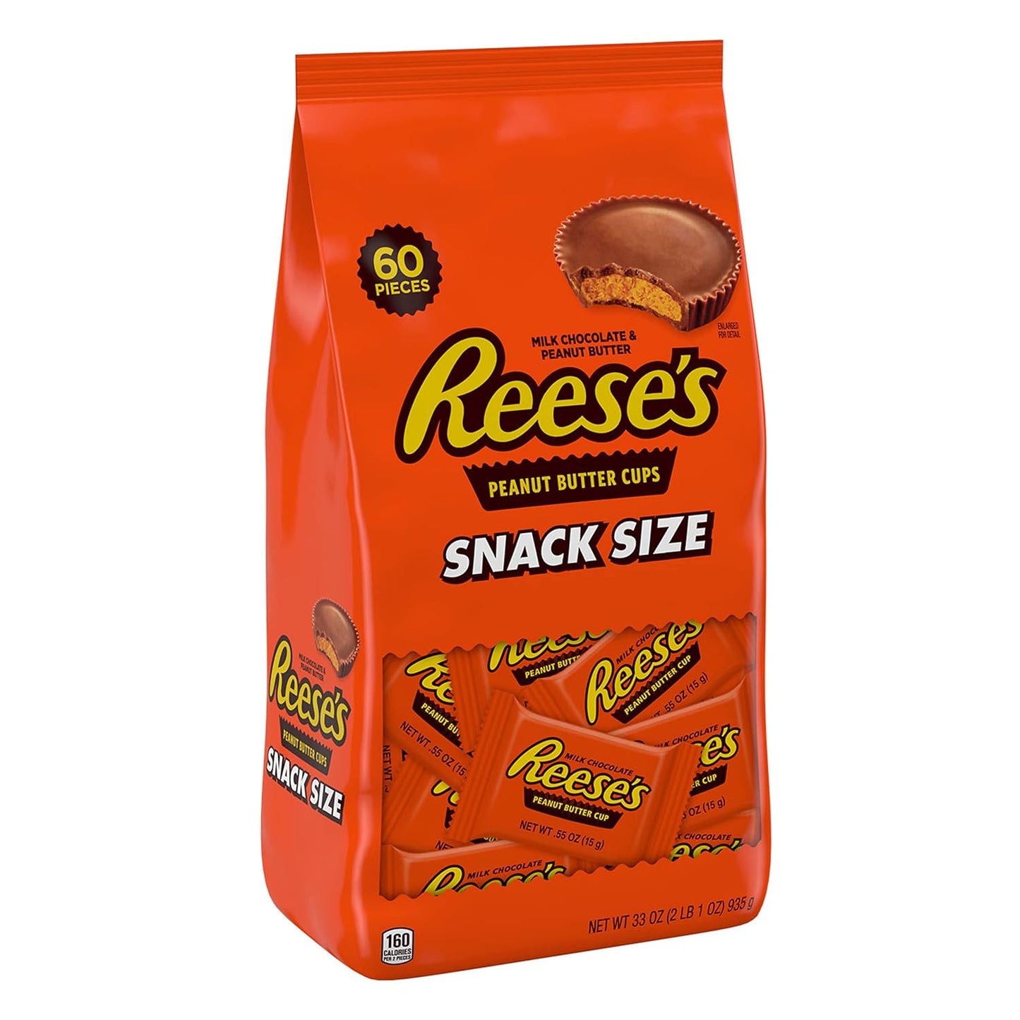 REESE'S_Milk_Chocolate_Snack_Size_Peanut_Butter_Cups,_Candy_Bag,_33_oz_(60_Pieces)