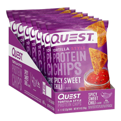 Quest Nutrition Tortilla Style Protein Chips, 20g Protein, 3g Net Carbs, Low Carb, Gluten Free, 1.1 oz