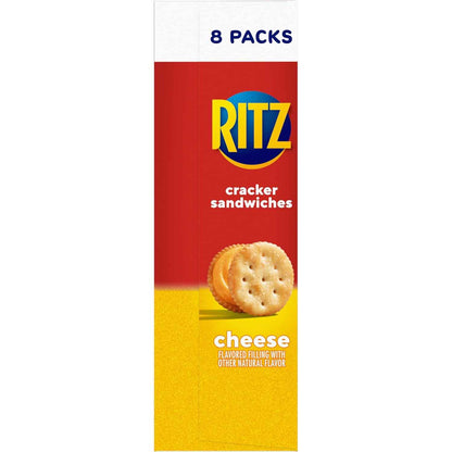 RITZ Cheese Sandwich Crackers, Lunch Snacks, 48 Snack Packs (6 Boxes, 6 Crackers Per Pack)