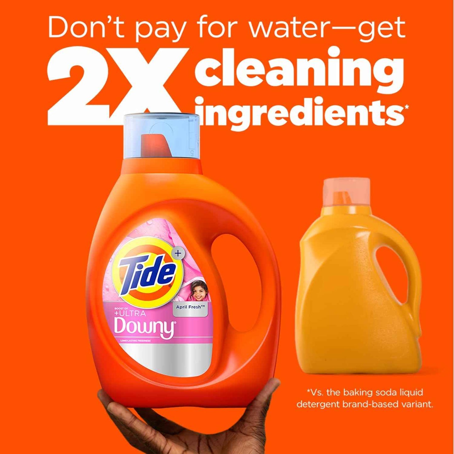 Tide Plus Boost of Ultra Downy Liquid Laundry Detergent, Laundry Detergent Liquid with Long-Lasting Freshness