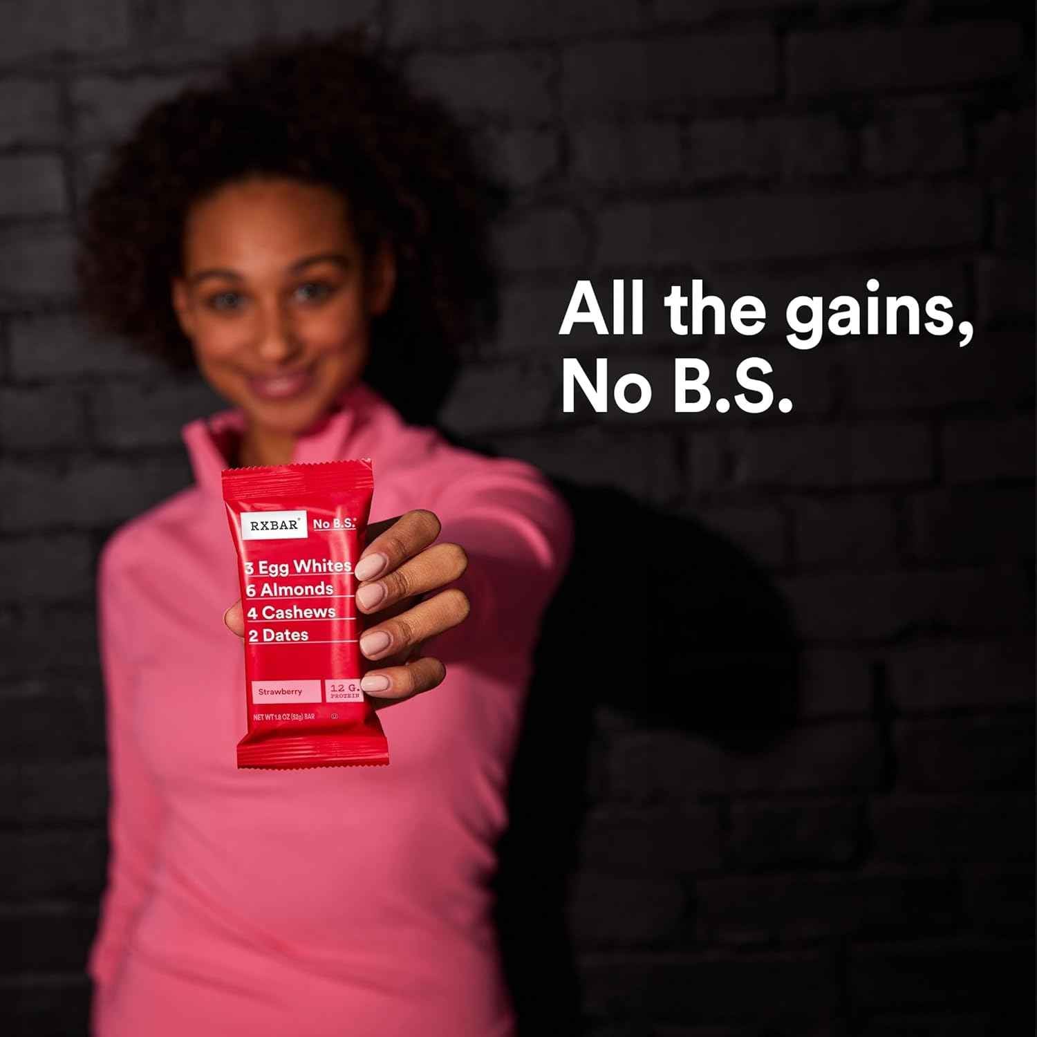 RXBAR Protein Bars, 12g Protein, Gluten Free Snacks, Strawberry