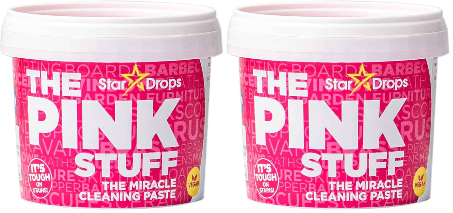 Stardrops - The Pink Stuff Miracle Cleaning Paste & SQeeZY Scrubber Sponge Bundle – All-Purpose, Non-Scratch Cleaner for Kitchens, Bathrooms, Walls, Floors, Pots, Grout, and More