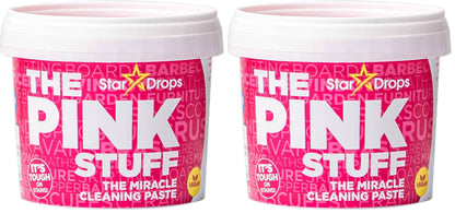 Stardrops - The Pink Stuff Miracle Cleaning Paste & SQeeZY Scrubber Sponge Bundle – All-Purpose, Non-Scratch Cleaner for Kitchens, Bathrooms, Walls, Floors, Pots, Grout, and More