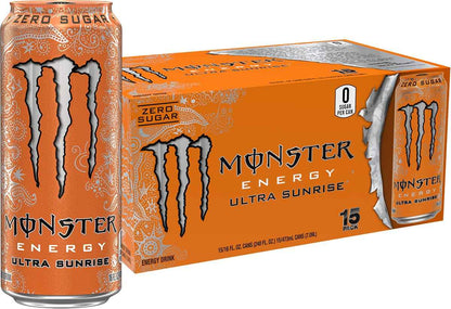 Monster Energy Ultra Variety Pack, PKZSD, Sugar Free Energy Drink, 16 Ounce | Pack of 15