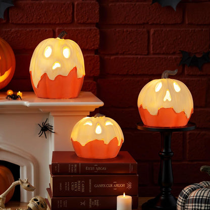 Halloween_Decorations,Light_Up_Ghost_Pumpkin_Decorations_Set_of_3,Cute_Halloween_Decor_Indoor_for_Kitchen_Tabletop_Fireplace_Mantel_Party_Home_Decor