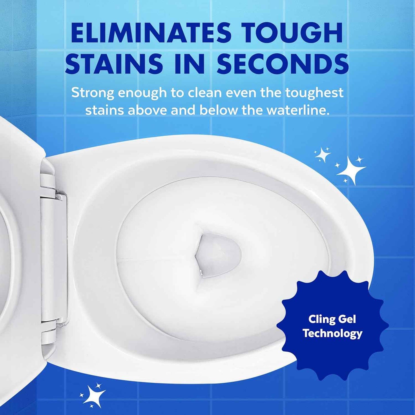 Lysol Toilet Bowl Cleaner, Max Strength Bathroom Cleaning Supplies, Toilet Bowl Cleaner Clinging Gel, Home Essential, Instant Stain Removal, Disinfecting and Deodorizing
