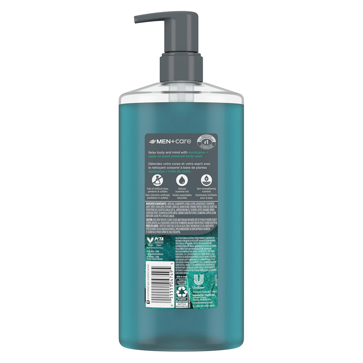 DOVE_MEN_Moisturizing_Body_Wash_|_#1_Dermatologist_Body_Wash_for_Men,_Sulfate_Free,_Paraben_Free,_&_Dye_Free_|_Eucalyptus_+_Cedar_Oil,_26oz