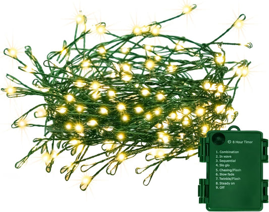 Battery_Operated_Christmas_Lights,_10FT_100_Micro_LEDs_Fairy_Lights_with_8_Modes_and_Timer,_Green_Copper_Wire_for_Indoor_Outdoor_Christmas_Tree_Wreath_Garland_Garden_Party,Warm_White